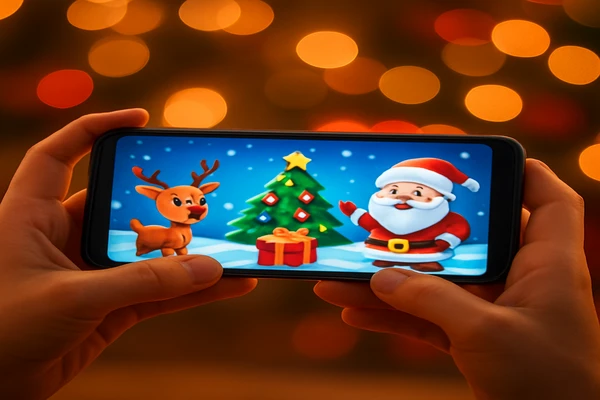 একজন ব্যবহারকারী স্মার্টফোনে সহজেই অনলাইন গেম খেলে উপভোগ করছেন